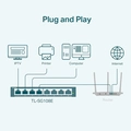 Switch 8 Portas Tp-link Easy Smart 10/100/1000mbps - Tl-sg108e