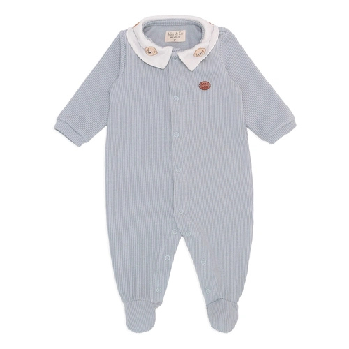 Macacão Manga Longa com Gola Bipartida Tricot Masculino – Cachorrinhos