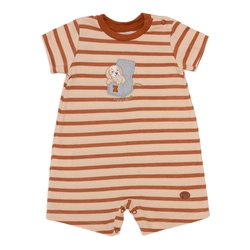 Macacão Manga Curta Bordado Suedine Masculino – Cachorrinhos