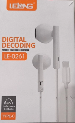 Fone de Ouvido Tipo-c Type-c 1.2m LE-0261 Lelong