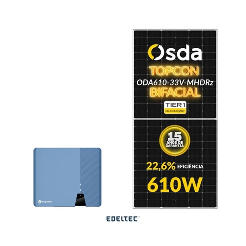 Gerador Edeltec Solar Solplanet 14,64 Kwp Tri. 380v Fibrometal (12k/610w Bifacial)