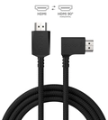 Cabo Hdmi 2.1 Pcyes Conector 90º Horizontal - Preto - 3m - Nylon - Phm21-3hnp