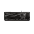 Teclado Com Fio Tm100 Design Slim 8 Teclas Multimidia Cabo de 130cm Resistente Agua Conexao Usb Preto Tc206
