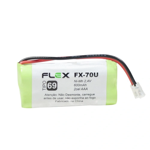 Bateria Universal Para Telefone sem Fio FLEX 600MAH 2,4V - FX-70U