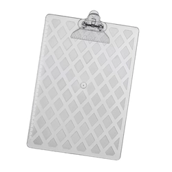 Prancheta Oficio Com Prendedor de Plástico Acrílico Cristal Maxcril