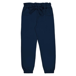 Calça Moletom Felpado com Laço Marinho Tileesul - Feminina