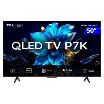 Tv 50p Tcl Qled 4k Google Tv Wifi Comando De Voz - 50p7k