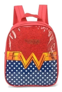 Mochilete Escolar Infantil mini Wonder Woman - Maxlog