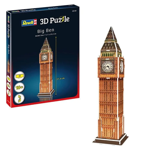 Quebra-Cabeça 3D Revell Castelo Neuschwanstein Com Leds Multicoloridos REV  00151 128 Peças de Encaixe Puzzle 