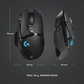 Mouse Gamer Logitech G502, Hero 16k, Lightspeed, Recarregável, RGB Lightsync, 11 Botões, 16000DPI, Sem Fio - 910-005566
