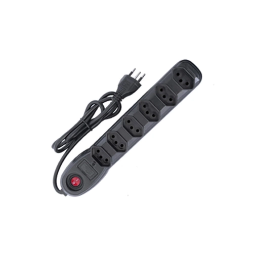 Filtro de Linha 06 Tomadas Preto Pp Circular 3x0,75x1,00m 10a Megatron