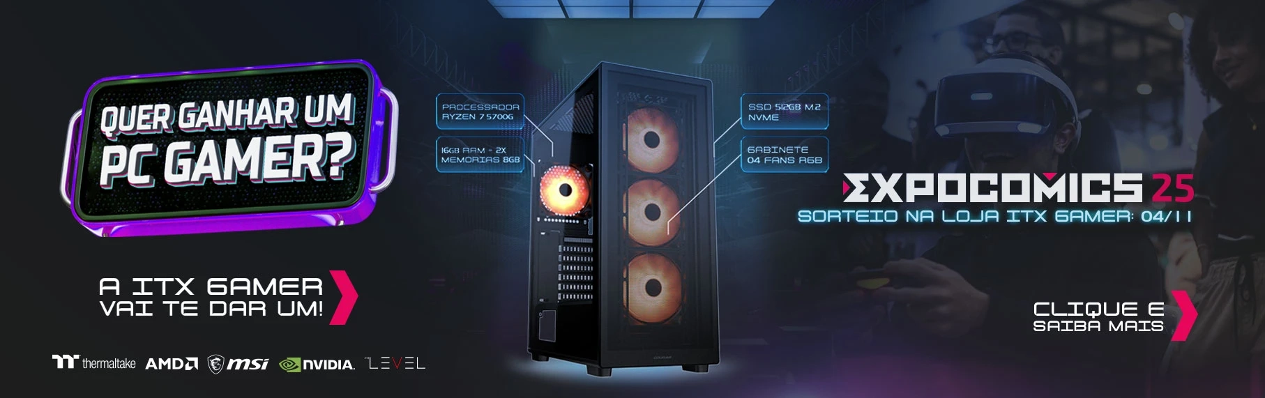 BANNER EXPOCOMIS SORTEIO PC HOME DESK