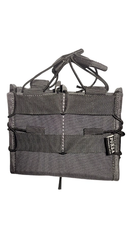 Porta Carregador de Fuzil duplo fast - 2 carregadores 556 ou 7.62 - cinza