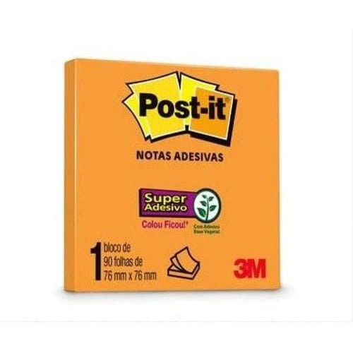 Notas Adesivas Cor Laranja - Post-it 3M