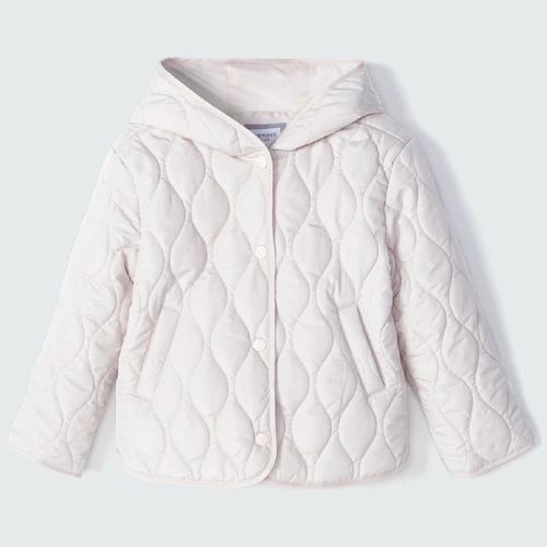 Jaqueta Puffer com Capuz Off White Hering - Feminina