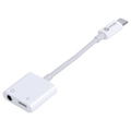 Adaptador Fone de Ouvido Celular Audio P2 3.5mm + Carregador para Usb Tipo c - Adpatc7.1