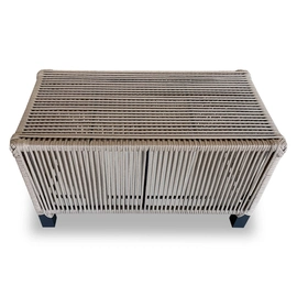 Mesa de Centro em Corda Náutica e Alumínio Epóxi Cuiabá