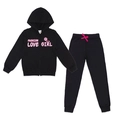 Conjunto Moletom Flanelado Jaqueta com Capuz Fashion Love Girl Taita - Feminino