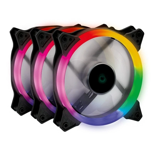 Kit Cooler Fan Gamer para Gabinete Vinik 120mm Led Fixo 5 Cores - Fhalox3