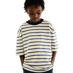 Camiseta Manga Curta Oversized Masculina Listrada Hering - Multicolorida