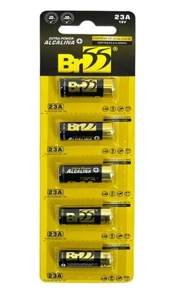 Bateria Alcalina 23A - BR55 12V. cartela com 5 unidades.