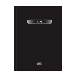 Livro Ata Capa Dura 50 Folhas Preto Tilibra