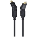 Cabo Hdmi 2.0 4k Ultra Hd 3d Conexão Ethernet Conectores 360° 2 Metros - H20b360-2