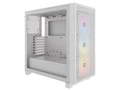 Gabinete Corsair 3000d Argb Branco Lateral de Vidro Temperado Atx