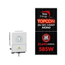 Gerador Solar Hibrido Deye 4,10 Kwp Mon. 220v Fibromadeira (5k/585w)