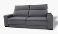 Estofado Retrátil e Reclinável Safira 2,60mt - Suede Cinza