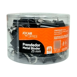 Prendedor Metal Binder Preto 25mm c/48 uniJocar