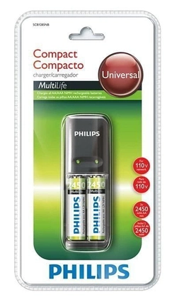 Carregador de Pilha AAA e AA c/ 2 Pilhas AA 110V - Philips