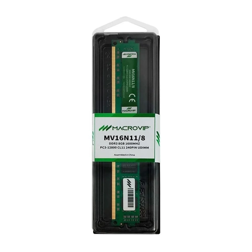 Memória Desktop 8Gb Ddr3 1600Mhz Pc3 240Pin Mv16n11/8 - Macrovip