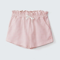 Shorts Clochard Estampado Rosa Xadrez Hering – Feminino