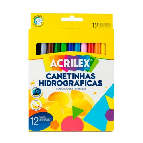 Canetinhas Hidrográficas 12 Unidades Acrilex