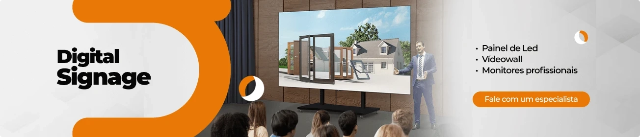 Digital Signage. Painel de Led Vídeowall Monitores profissionais