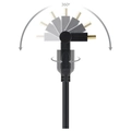 Cabo Hdmi 2.0 4k Ultra Hd 3d Conexão Ethernet Conectores 360° 2 Metros - H20b360-2