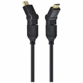 Cabo Hdmi 2.0 4k Ultra Hd 3d Conexão Ethernet Conectores 360° 2 Metros - H20b360-2