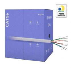 Cabo De Rede Cat5e 305m Fortrek Fk 500c Cmx Cinza - Cx / 305