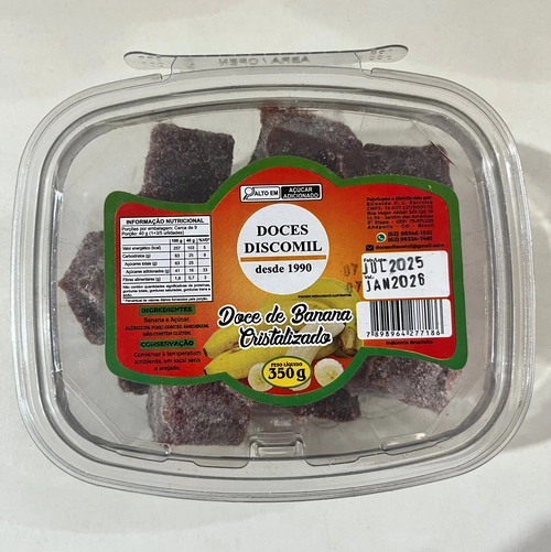 Doce De Banana Cristalizada 350g