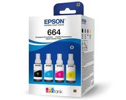 Kit 4 Garrafas de Tintas Epson 664 70ml - T664520-4p
