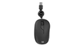 Mouse Com Fio Retrátil Mr100 Usb 1200 Dpi Preto - Mo231