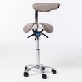 Cadeira Mocho Ergonômico Exclusiva 360° Graus Com Apoio e Suporte Cinza