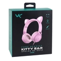 Fone de Ouvido Headset Kitty Ear - Orelha de Gato Branco Com Microfone Cabo 1.2m Plug P2 Estereo P3 - Ke110b