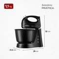 BATEDEIRA MONDIAL 400W B-44 3VEL. PRETA 220V