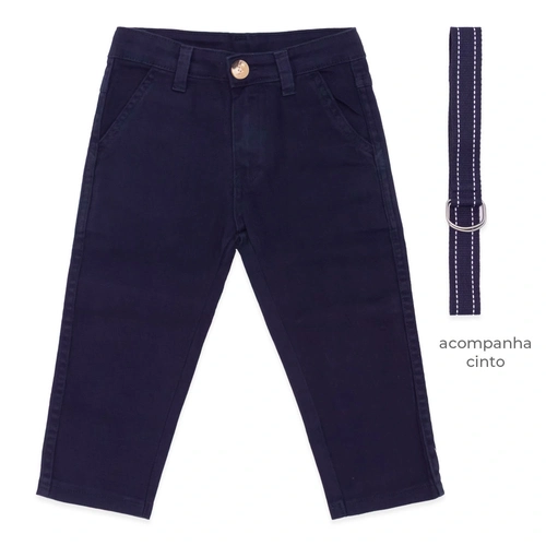 Calça Sarja com Cinto Milon - Masculina