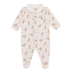 Macacão Manga Longa Estampado com Gola Bipartida Suedine Feminino – Ursa Provençal