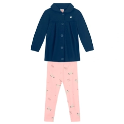 Conjunto Casaco Moletom e Calça Legging Estampada Brandili - Feminino