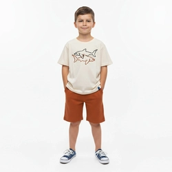 Conjunto Camiseta Manga Curta e Bermuda Tubarão  Romitex ReiRex Masculino