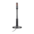 Microfone De Mesa Multilaser Ph375 P2 Flexivel Preto e Vermelho